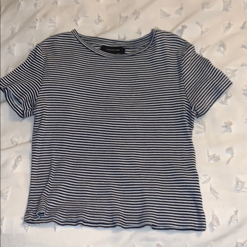 Striped boxy crop top